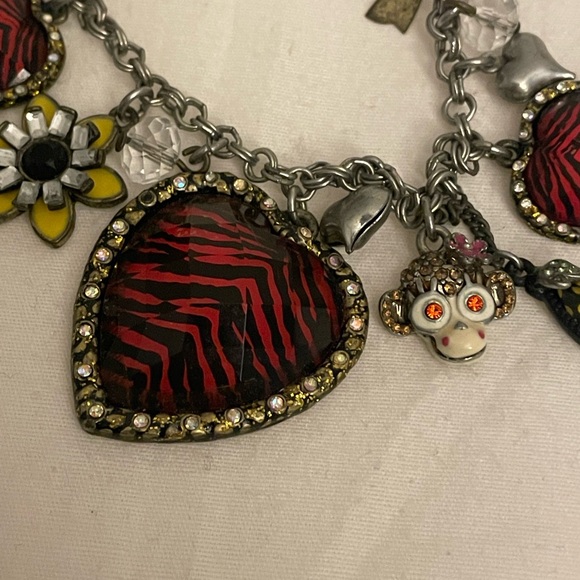 Betsey Johnson Red zebra heart necklace. 2010s - Picture 3 of 9